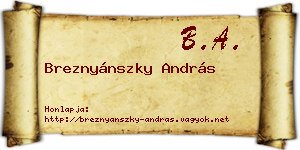 Breznyánszky András névjegykártya